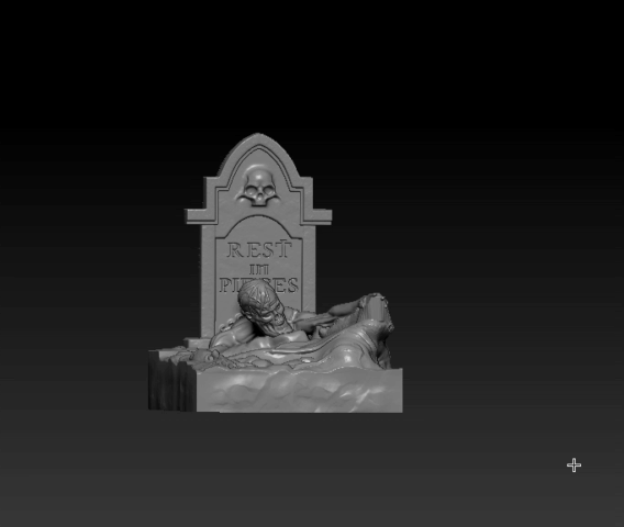 Модель зомби восстающего из могилы